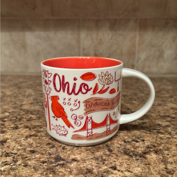 Starbucks Ohio Mug with Red Interior - Picture 1 of 1